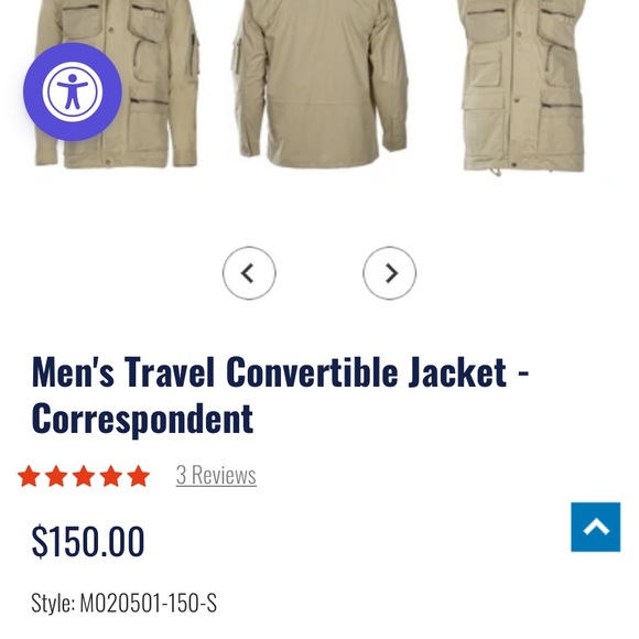 Weekender Traveler Men's Travel Convertible Jacket Correspondent Light Tan Large - Picture 2 of 16
